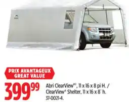 Canadian Tire ShelterLogic ClearView Shelter offer