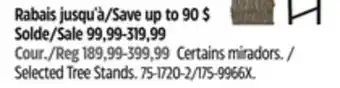 Canadian Tire Selected Tree Stands offer