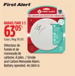 Canadian Tire First Alert Smoke and Carbon Monoxide Alarm offer
