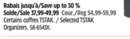 Canadian Tire Selected TSTAK Organizers offer