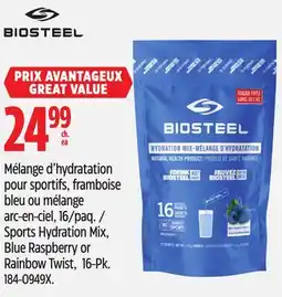Canadian Tire BioSteel Sports Hydration Mix, Blue Raspberry or Rainbow Twist, 16-Pk offer