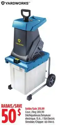 Canadian Tire Yardworks 15A Electric Shredder/Chipper offer