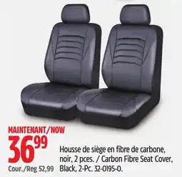 Canadian Tire Carbon Fibre Seat Cover, Black, 2-Pc offer