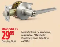 Canadian Tire Garrison Manchester Keyed Entry Lever offer
