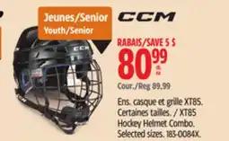 Canadian Tire CCM XT85 Hockey Helmet Combo offer