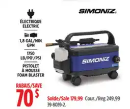 Canadian Tire Simoniz ELECTRIC, 1,8 GAL/MIN GPM, FOAM BLASTER offer
