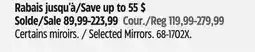 Canadian Tire Selected Mirrors offer