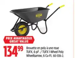 Canadian Tire TUFX 1-Wheel Poly Wheelbarrow offer