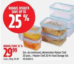 Canadian Tire Master Chef 20-Pc Food Storage Set offer
