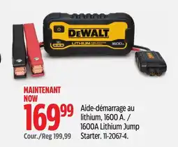 Canadian Tire Dewalt 1600A Lithium Jump Starter offer