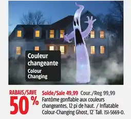 Canadian Tire Inflatable Colour-Changing Ghost, 12´ Tall offer