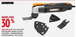 Canadian Tire Worx Oscillating Multi-Tool with Clip-in Wrench, 2.5A offer