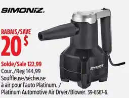 Canadian Tire Simoniz Platinum Automotive Air Dryer/Blower offer