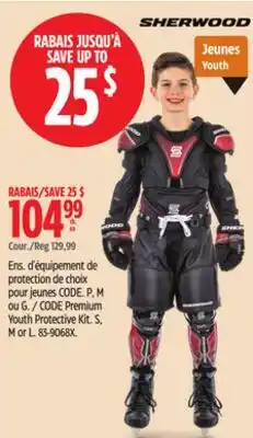 Canadian Tire Sherwood CODE Premium Youth Protective Kit offer