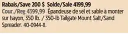 Canadian Tire Meyer 350-lb Tailgate Mount Salt/Sand Spreader offer
