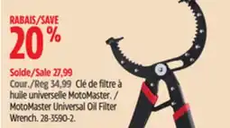 Canadian Tire MotoMaster Universal Oil Filter Wrench offer