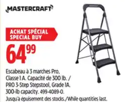 Canadian Tire MASTERCRAFT PRO 3-Step Stepstool, Grade 1A. 300-lb capacity offer