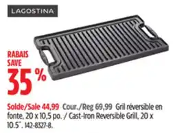 Canadian Tire Lagostina Cast-Iron Reversible Grill offer