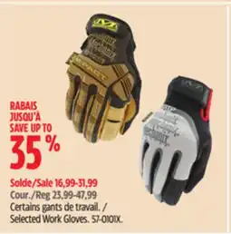 Canadian Tire Selected Work Gloves offer