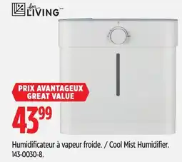 Canadian Tire For Living Cool Mist Humidifier offer