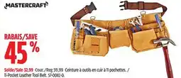 Canadian Tire Mastercraft 11-Pocket Leather Tool Belt offer