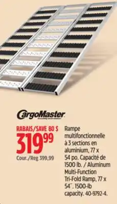 Canadian Tire CargoMaster Aluminum Multi-Function Tri-Fold Ramp offer