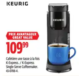 Canadian Tire Keurig K-Express Single-Serve Coffeemaker offer