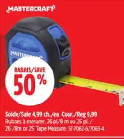 Canadian Tire 26´/8m or 25´ Tape Measure offer