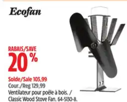 Canadian Tire Ecofan Classic Wood Stove Fan offer
