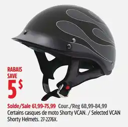 Canadian Tire Selected VCAN Shorty Helmets offer