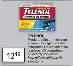 Brunet TYLENOL Produits sélectionnés pour aider au soulagement des symptômes du rhume et de la grippe offer