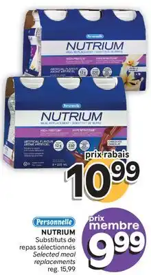 Brunet PERSONNELLE NUTRIUM Substituts de repas sélectionnés offer