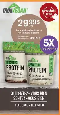 Jean Coutu IRONVEGAN On selected products offer