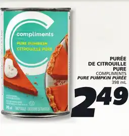 IGA COMPLIMENTS PURE PUMPKIN PURÉE offer