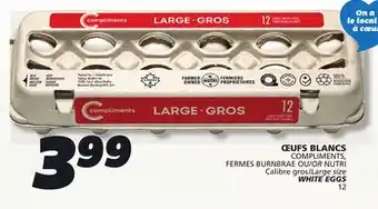 IGA COMPLIMENTS WHITE EGGS offer