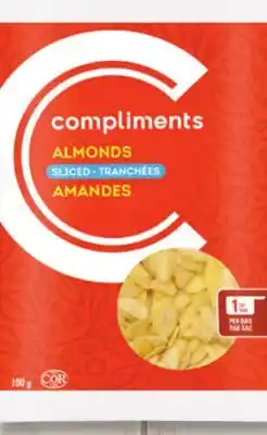 IGA COMPLIMENTS ALMONDS offer