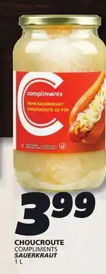 IGA COMPLIMENTS SAUERKRAUT offer