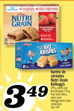 Marché Richelieu BARRES DE CÉRÉALES NUTRI GRAIN KELLOGG'S | KELLOGG'S NUTRI GRAIN CEREAL BARS offer