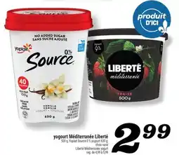 Marché Richelieu YOGOURT MÉDITERRANÉE LIBERTÉ | LIBERTÉ MÉDITERRANÉE YOGURT offer