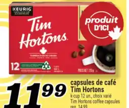 Marché Richelieu CAPSULES DE CAFÉ TIM HORTONS | TIM HORTONS K-CUP offer