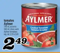 Marché Richelieu TOMATES AYLMER | AYLMER TOMATOES offer