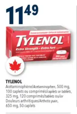 Familiprix Tylenol extra strength 500mg acetaminophen tablets 100un offer