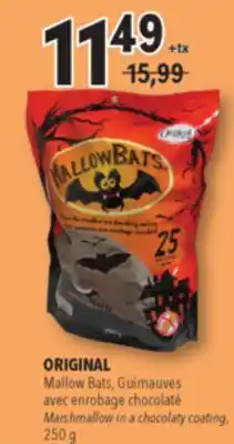 Familiprix ORIGINAL Mallow Bats, Marshmallow in a chocolaty coating offer