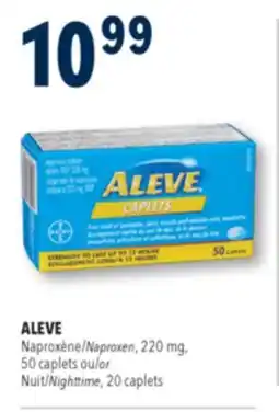 Familiprix ALEVE, Naproxen, 220 mg, 50 caplets or Nighttime, 20 caplets offer