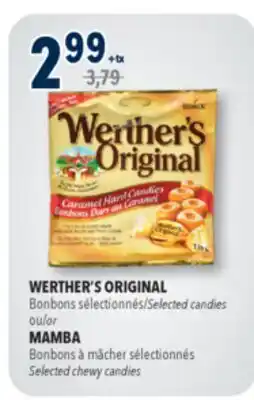 Familiprix WERTHER'S ORIGINAL, Selected candies Selected chewy candies offer