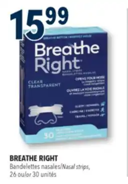 Familiprix Breathe Right nasal strips large clear 30un offer