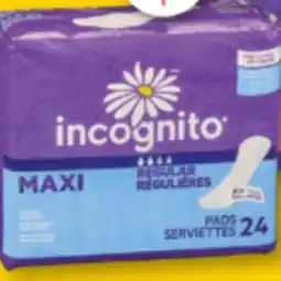 Familiprix Incognito Maxi regular pads 24un offer
