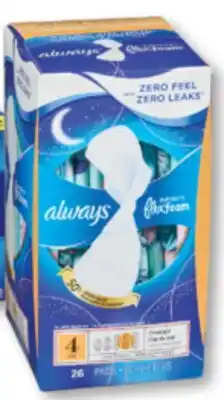 Familiprix ALWAYS Selected pads or TAMPAX, Selected tampons offer