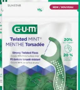 Familiprix GUM twisted mint floss picks 90un offer