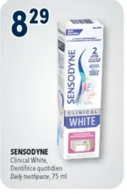 Familiprix SENSODYNE Clinical White, Daily toothpaste, 75 ml offer